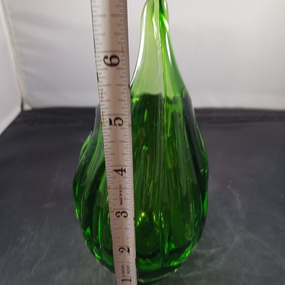 Vintage Swung Glass Vase Murano Style - Picture 6 of 9